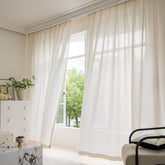Flax Linen Look Blinds Sheer Curtains Customize(5086-18YMS)