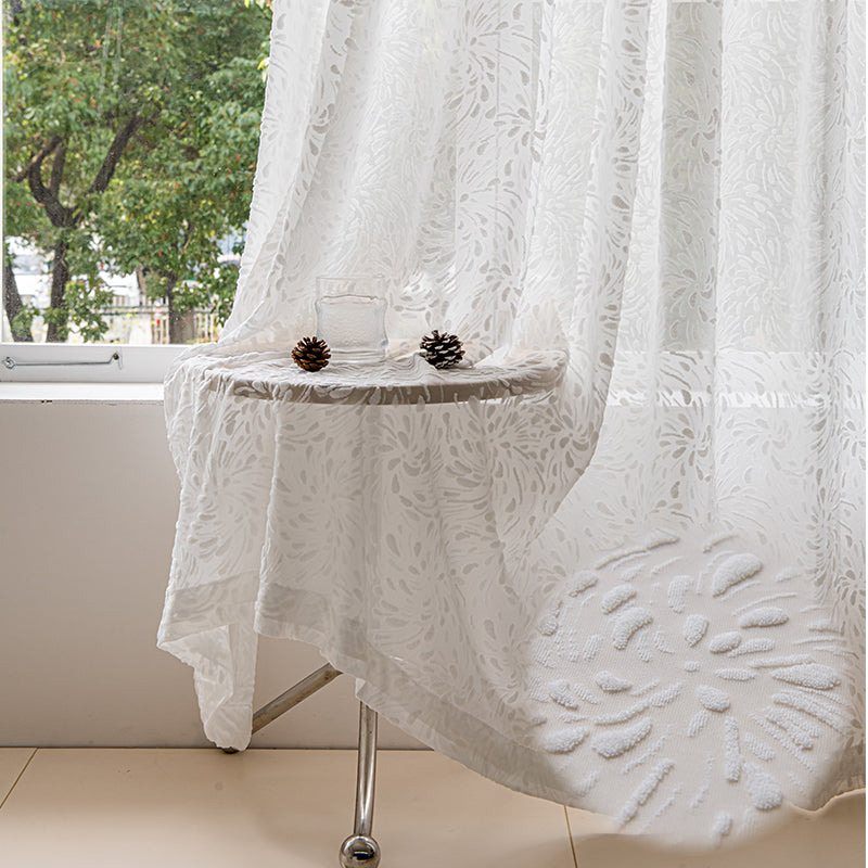 White Fireworks Jacquard Curtain Home Decoration（SRS-YH)