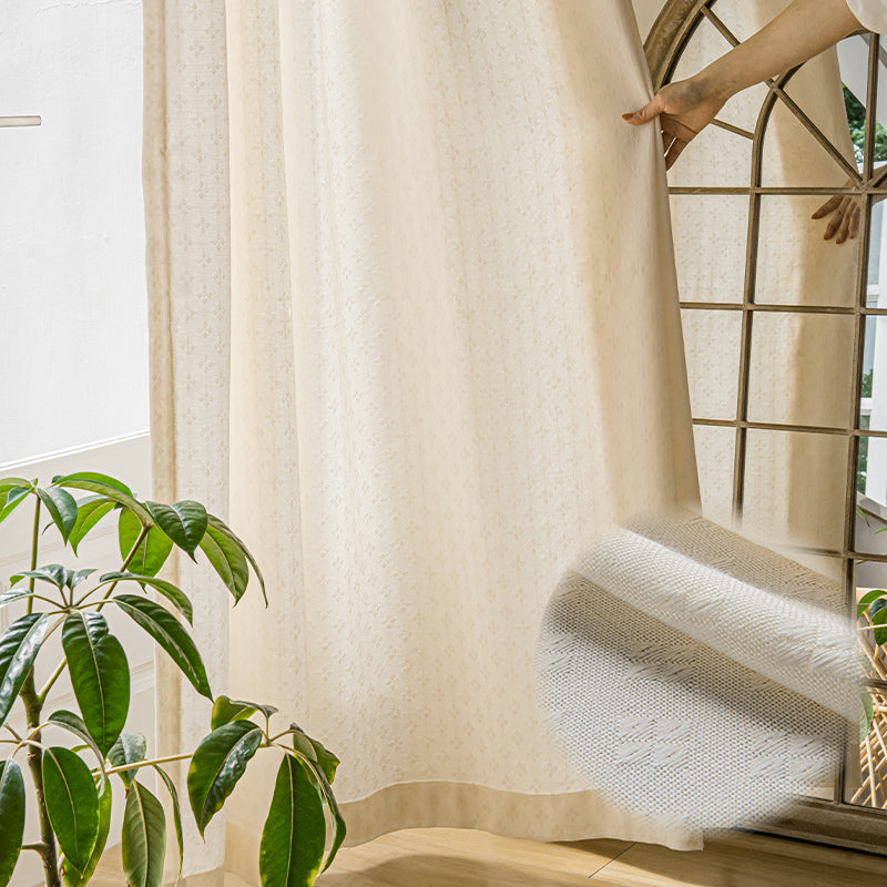 Natural semi sheer curtain for Home window decor（5086-10XYSYC)