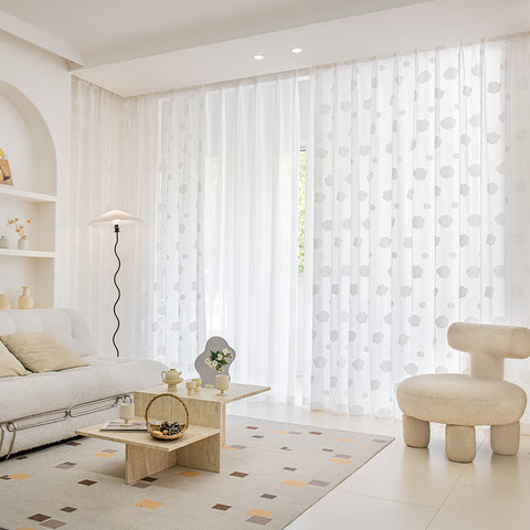 Whimsical Cloudscape Sheer Curtains Elevate Your Space with Ethereal Elegance(SRS-YD)