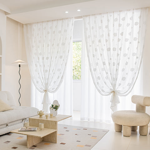 Whimsical Cloudscape Sheer Curtains Elevate Your Space with Ethereal Elegance(SRS-YD)