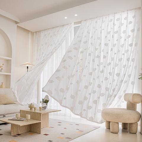 Whimsical Cloudscape Sheer Curtains Elevate Your Space with Ethereal Elegance(SRS-YD)