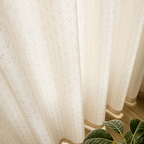 Natural semi sheer curtain for Home window decor（5086-10XYSYC)